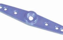 Squadretta servo metal  doppia 24T Hitec anodizzata blu - HIT55702