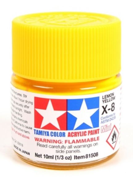 Colore acrilico X-8 Lemon Yellow 6pz da 10ml lucido - TAM81508