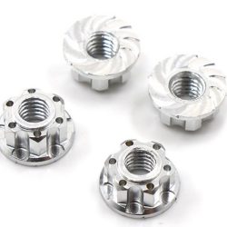 DADI RUOTA FLANGIATI SILVER M4 ALLEGGERITI LOOK REALISTICO - GPEDYA-0448SV