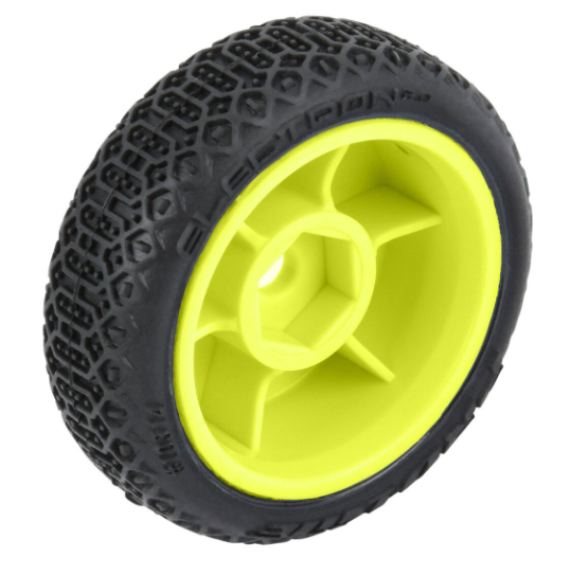 Losi Micro-B Cerchi gialli e gomme Electron 2.0 Buggy 7mm 4pz - HORPRO1031412 - immagine 4
