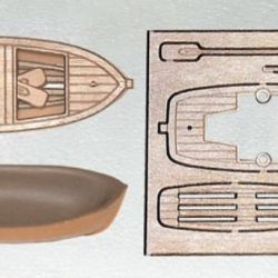 Scialuppa plastica/legno mm 105 - M36510