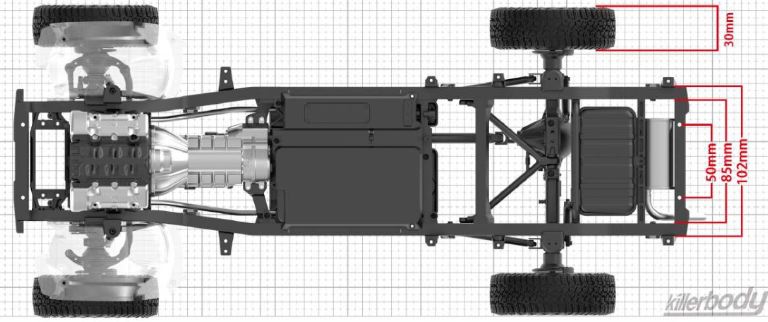 Mercury Chassis Kit per Jeep Gladiator Rubicon 1/10 - RBT-KB48760 - immagine 8