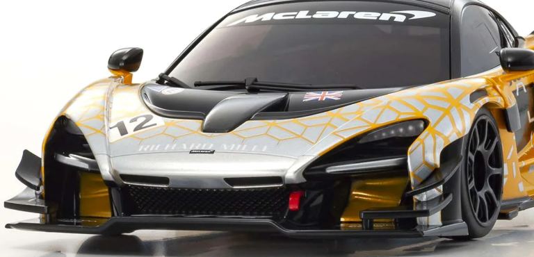 Carrozzeria McLaren Senna GTR Orange Telaio RWD W-MM 2wd Mini-Z 1/28 - KYO-MZP243OR - immagine 3