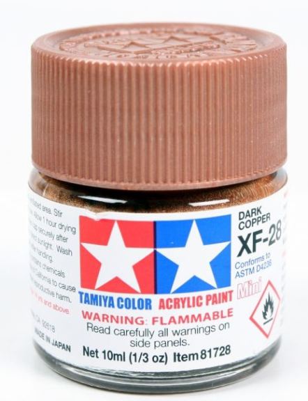 Colore acrilico XF-28 Dark Copper 6pz da 10ml opaco - TAM81728