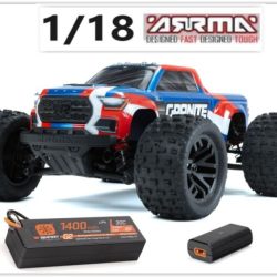 Granite Grom blu Mega 380 1/18 Brushed 4X4 Monster Truck RTR - HORARA2102T1