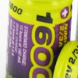 Cella singole 1,2v NiMh 1600mAh 2/3A per pipette candela - JETJ1600