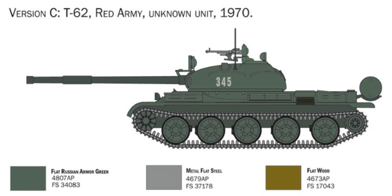 T-62 carro armato Sovietico 1/72 T62 - ITA7006 - immagine 5