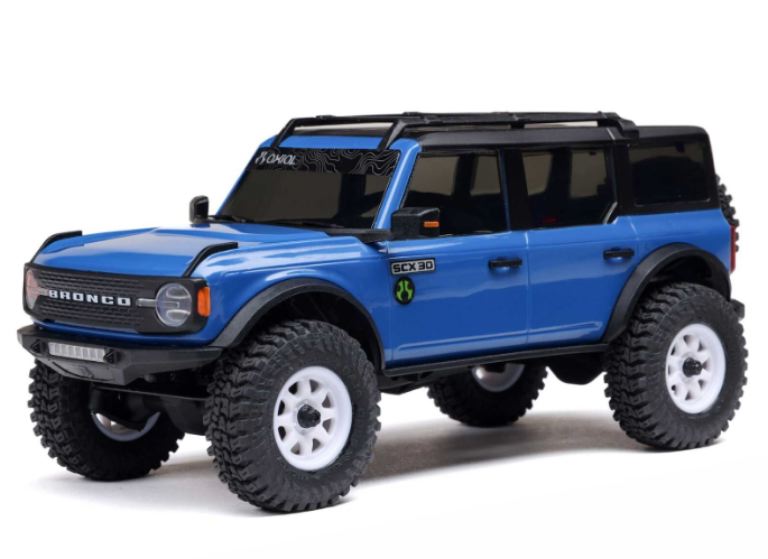 SCX30 Ford Bronco blu 1/30 4x4 Brushed Rock Crawler - HORAXI-2048T1 - immagine 9