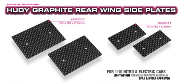 Piastre laterali per alettone posteriore 200mm 2pz - HUD293310