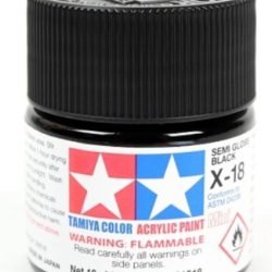 Colore acrilico X-18 Semi Gloss Black 1pz da 10ml semi lucido - TAM81518-1PZ