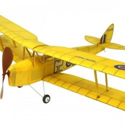 Tiger Moth 600mm ad elastico trasformabile in RC kit centinato in balsa - PCH15095