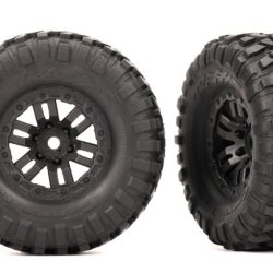 Gomme Canyon Trail 2.2x1.0 incollate su cerchi Neri 2pz TRX4m 1/18 - TXX9773