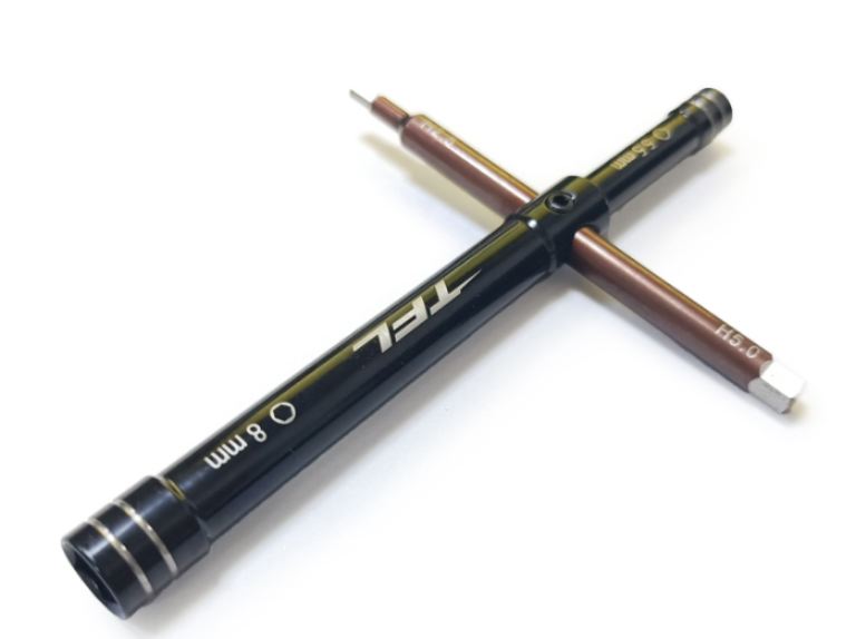 Chiave candela con chiave a tubo da 5,5mm e brugole da 2,5 e 5mm - TFLT1606-05