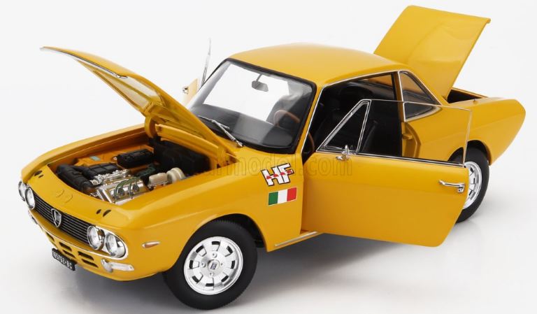 Lancia Fulvia 1600 HF Lusso 1/18 giallo camel 1971 ed. limitata a 1000pz - SOLNOR187981 - immagine 6
