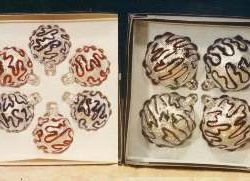 SCATOLA SFERE ARGENTO 1cf 6 SFERE 50MM OPPUR 4 SFERE 7mm - YMO500018400