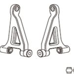 MJX Hyper GO 1/14 Bracci posteriori superiori 2pz - RBT-MX-14240