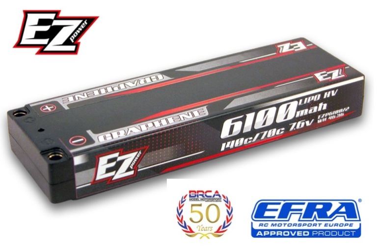 LiPo HV 7,6v Ultra LCG 6100mAh 2s 70/140C graphene fori da 5mm Efra - TXXEZP6100-2