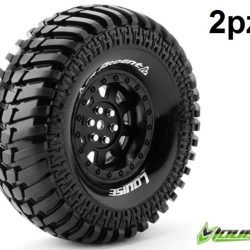 Gomme + cerchi neri 1.9 CR-Ardent 121mm 2pz 1/10 per crawler - SULR-T3232VB