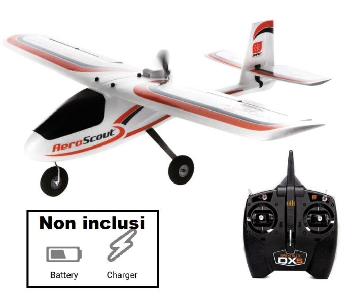 AeroScout S 2 1.1m RTF Basic con radio senza batteria - HORHBZ380001
