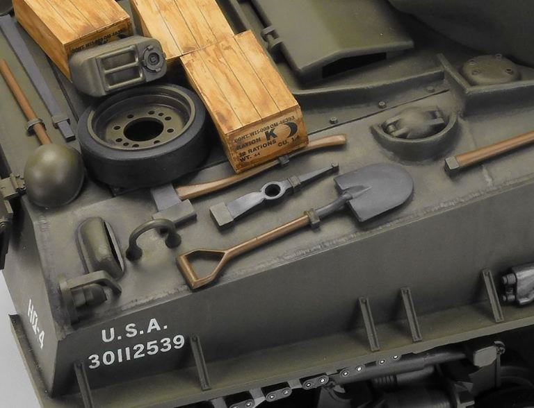 Carro Sherman RC 105mm con sterzo meccanico in kit - TAM56048 - immagine 5