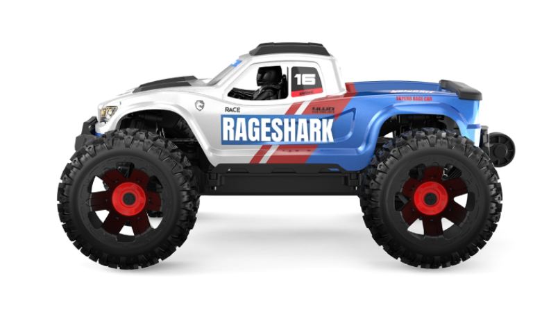 Rageshark blu Monster Truck 1/16 brushed - RBT-UD1611B - immagine 3