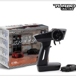 Micro auto Sport nera 1/76 con radio Turbo Racing - PELTB-C75BK