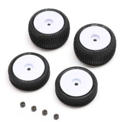 Micro-B Cerchi bianchi con gomme e dadi 4pz - HORLOS-1763