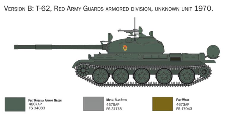 T-62 carro armato Sovietico 1/72 T62 - ITA7006 - immagine 4