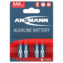 Blister ministilo AAA Ansmann 4pz alkaline 1,5v 44,5x10,5mm - SAN133251