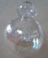 VASETTO RIGATO IRIDESCENTE 1pz Vetro Soffiato - YSA2197