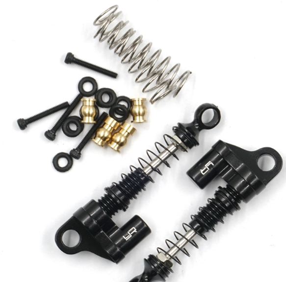 Ammortizzatori neri in alluminio per SCX24 2pz - GPEDAXSC-047BK - immagine 4