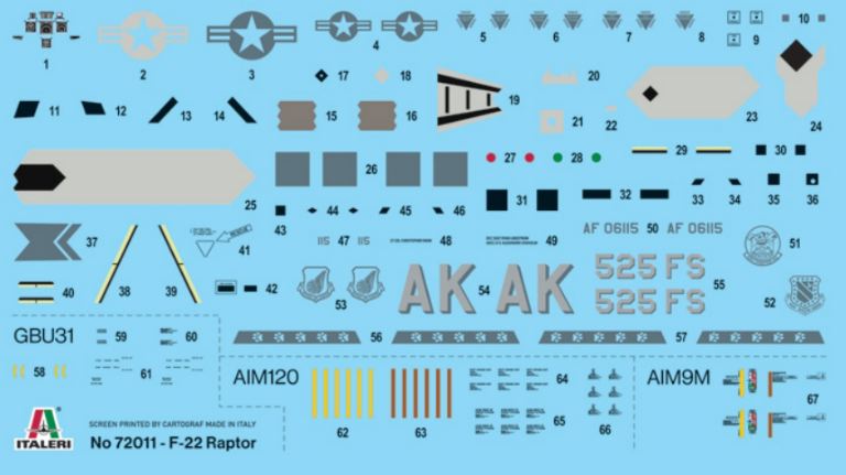 F-22 Raptor 1/72 F22 Starter kit completo per principianti - ITA72011 - immagine 3