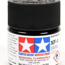 Colore acrilico XF-1 Flat Black 6pz da 10ml opaco - TAM81701
