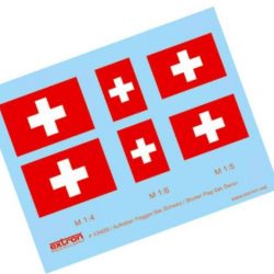 DECAL BANDIERA SVIZZERA 1/4 1/5 1/6 - PCHX3429