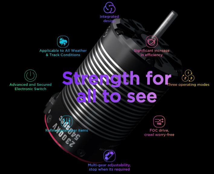 Quicrun Fusion Pro 2300kv motore + ESC integrato per scaler lungo 58mm - GPED30120402 - immagine 7