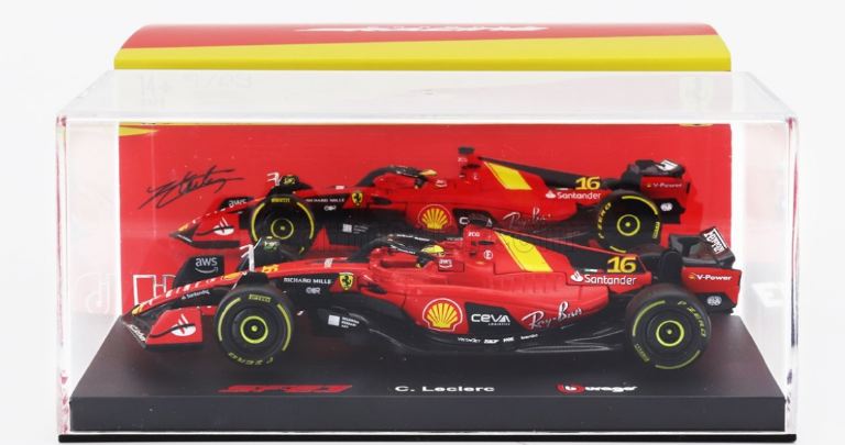 Ferrari SF23 2023 Monza Leclerc n16 con casco 1/43 - BUR18-36835LM - immagine 6