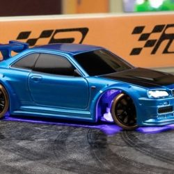 Micro auto Drift blu metal 1/76 con radio Turbo Racing - PELTB-C64-BU