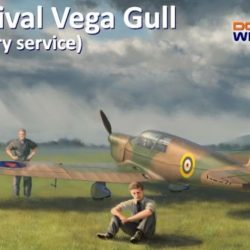 Dora Wings Percival Vega Gull 1/72 military service - HERDW72004