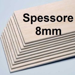 Tavole di balsa 8,0x100x1000mm 10pz - PCHC6447