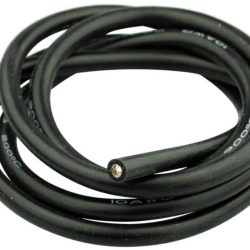 CAVO AL SILICONE NERO     6mmq 10AWG LUNGO 1mt - CND600169