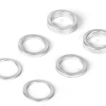 Rondelle alluminio 6pz X1 6,37x8,4mm 0,5-1,0-2,0mm - HUD375090