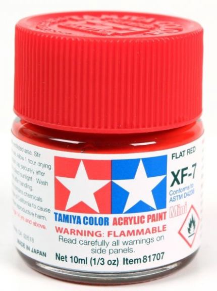 Colore acrilico XF-7 Flat Red 1pz da 10ml opaco - TAM81707-1PZ