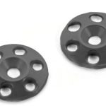 Rondelle nere in alluminio alettone posteriore 2pz buggy 1/8 - HUD293561-K