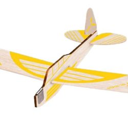 BalsaBird giallo #3 aereo in balsa lancio a mano - REV24329