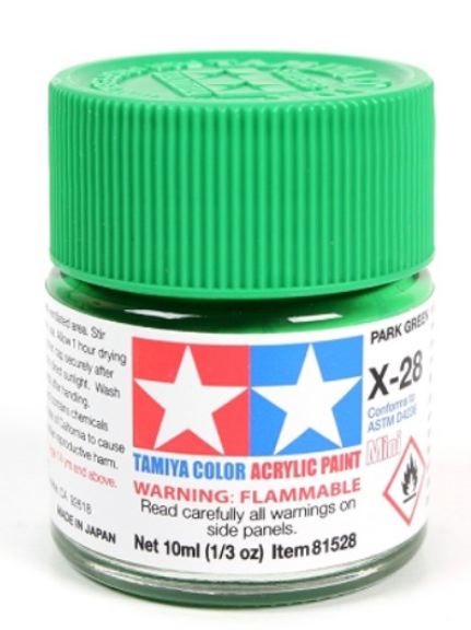 Colore acrilico X-28 Park Green 6pz da 10ml lucido - TAM81528