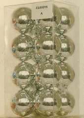 CUBP SFERE 60mm ARGENTO   16pz PLASTICA - YSCU6016A