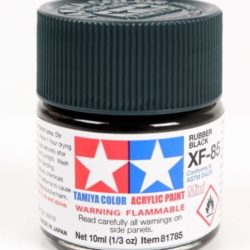 Colore acrilico XF-85 Rubber Black 6pz da 10ml opaco - TAM81785