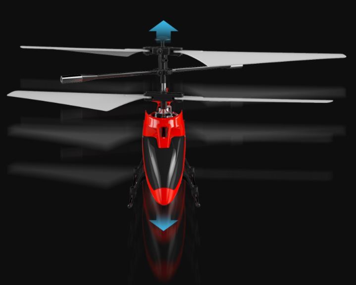 Elicottero S107G rosso coassiale con sensore barometrico - SYMS107H-RED - immagine 8