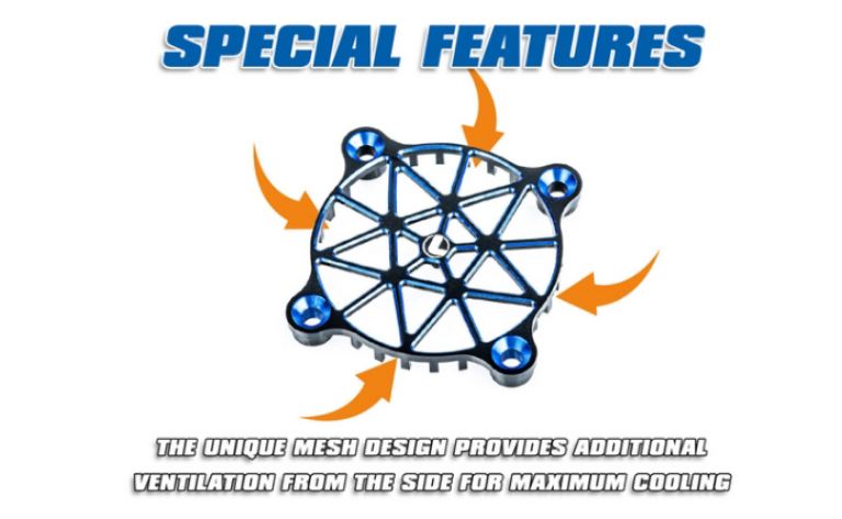 Protezione in alluminio v2 per ventole 40mm LRP WorksTeam - GPLRP501983 - immagine 5