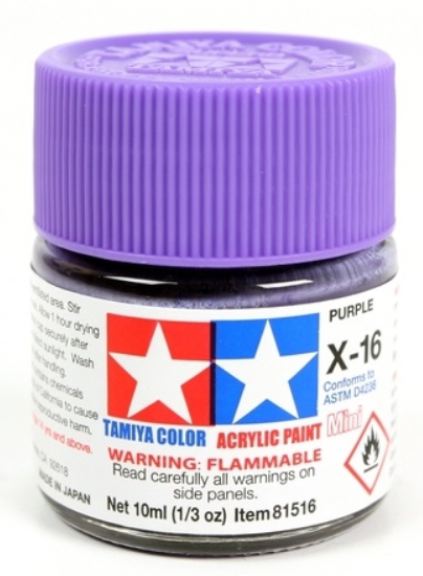 Colore acrilico X-16 Purple 6pz da 10ml lucido - TAM81516